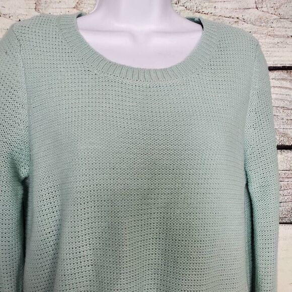 Forever 21 Mint Green Knit Pullover Sweater Women’s Small Long Sleeve - Picture 2 of 7